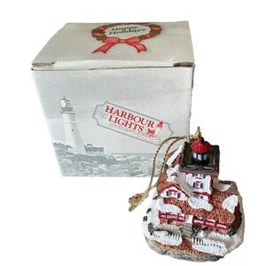 Harbour Lights Christmas Ornament Hereford New Jersey Lighthouse 2001 NEW In Box
